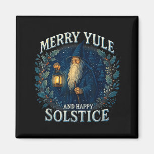 Merry Yule And Happy Solstice Mystic Winter Quote  Magnet