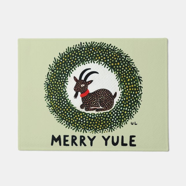 Merry Yule Goat                                    Doormat (Front)