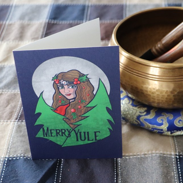 Merry Yule Goddess Art Pagan and Wiccan Yule Card (Creator Uploaded)
