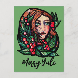 Merry Yule Pagan Holiday Blessings                 Postcard