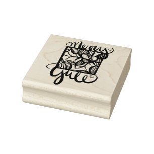 Merry Yule                                         Rubber Stamp