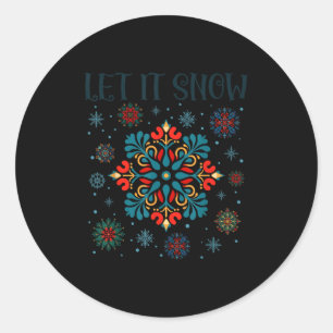 Merry Yule Winter Solstice God Jul Swedish Xmas Le Classic Round Sticker