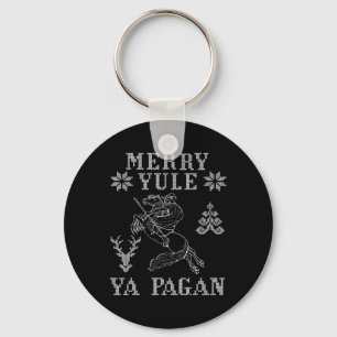 Merry Yule Ya Pagan Odin On Sleipnir Viking Christ Key Ring