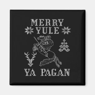 Merry Yule Ya Pagan Odin On Sleipnir Viking Christ Magnet