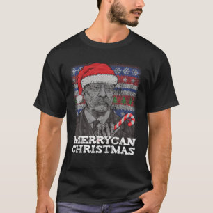 Merrycan Christmas Patriotic President Roosevelt U T-Shirt