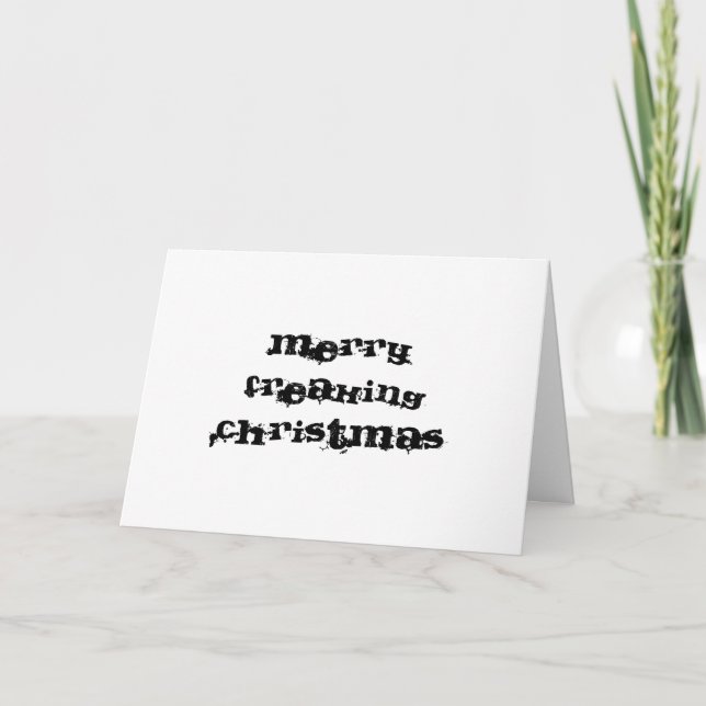MerryFreakingChristmas Holiday Card (Front)