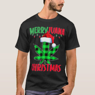 Merryjuana Weed Leaf Funny Christmas Pajama X-mas  T-Shirt
