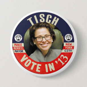Merryl Tisch NYC Mayor 2013 7.5 Cm Round Badge