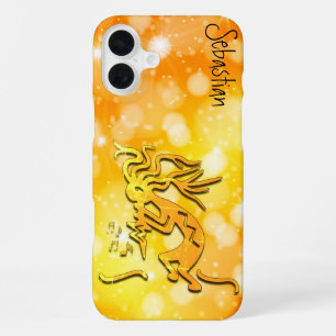 Merrymaker Kokopelli Musical Notes Custom Name iPhone 16 Plus Case