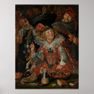 Merrymakers at Shrovetide by Hals - Poster