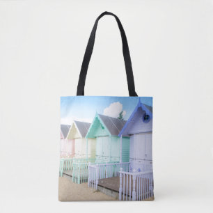 Mersea Island Beach Huts Tote Bag