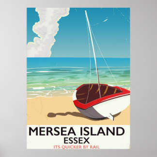 Mersea Island Essex Vintage poster