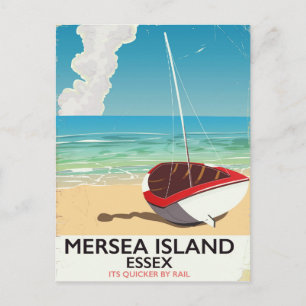 Mersea Island Essex Vintage poster Postcard