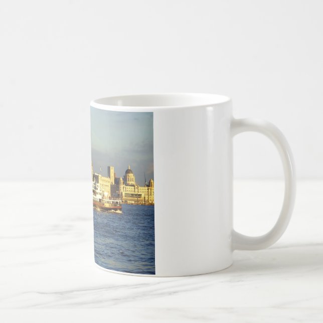 Mersey Ferry & Liverpool Waterfront Coffee Mug (Right)