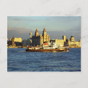 Mersey Ferry & Liverpool Waterfront Postcard