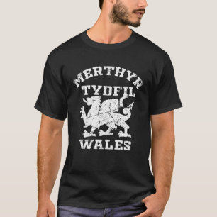 Merthyr Tydfil Men Women Kids Students Welsh Drago T-Shirt
