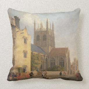 Merton College, Oxford, 1771 (oil on canvas) Cushion