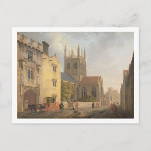 Merton College, Oxford, 1771 (oil on canvas) Postcard