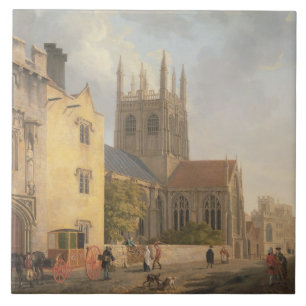 Merton College, Oxford, 1771 (oil on canvas) Tile