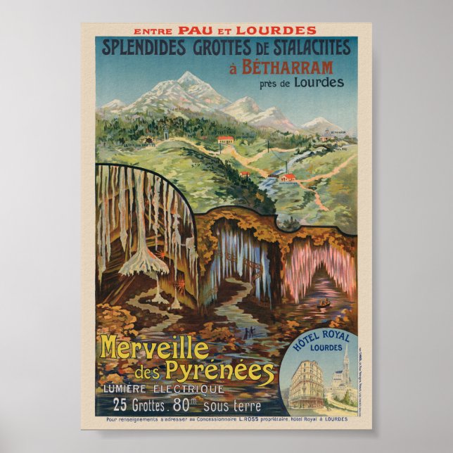 Merveille des Pyrénées France Vintage Poster 1903 (Front)