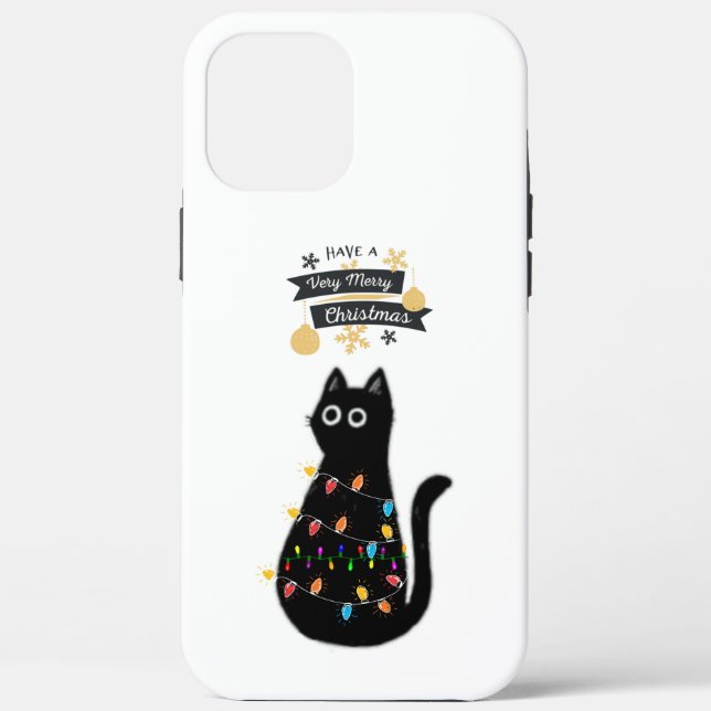Mery Christmas cat moms and dads.kitten Case-Mate iPhone Case (Back)