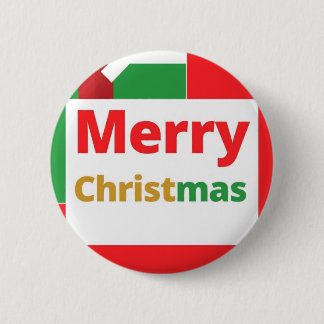 Mery christmas celebration design on 6 cm round badge