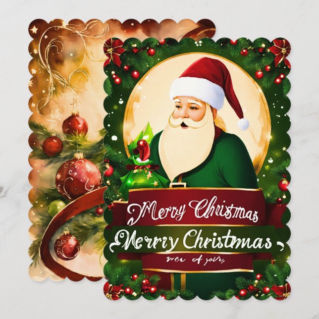 Mery Christmas Greeting Card (Front/Back)