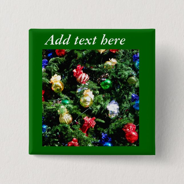 Meryy Christmas_ 15 Cm Square Badge (Front)