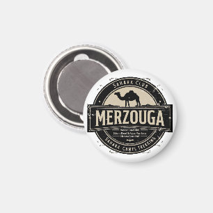 Merzouga Sahara Camel Ride Vintage Badge   Retro M Magnet