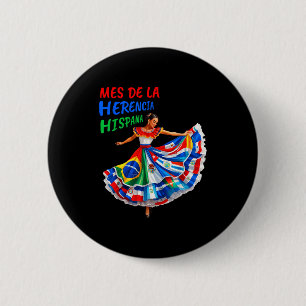 Mes De La Herencia Hispana Hispanic Heritage Month 6 Cm Round Badge