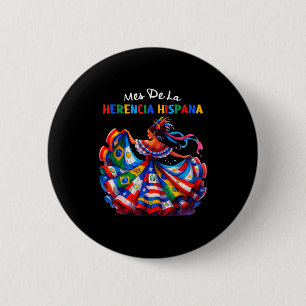 Mes De La Herencia Hispana Hispanic Heritage Month 6 Cm Round Badge