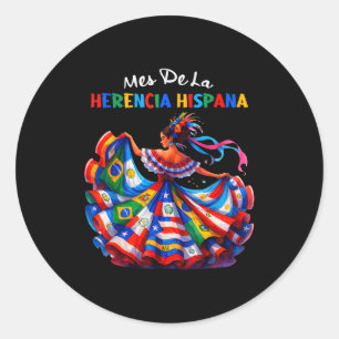 Mes De La Herencia Hispana Hispanic Heritage Month Classic Round Sticker