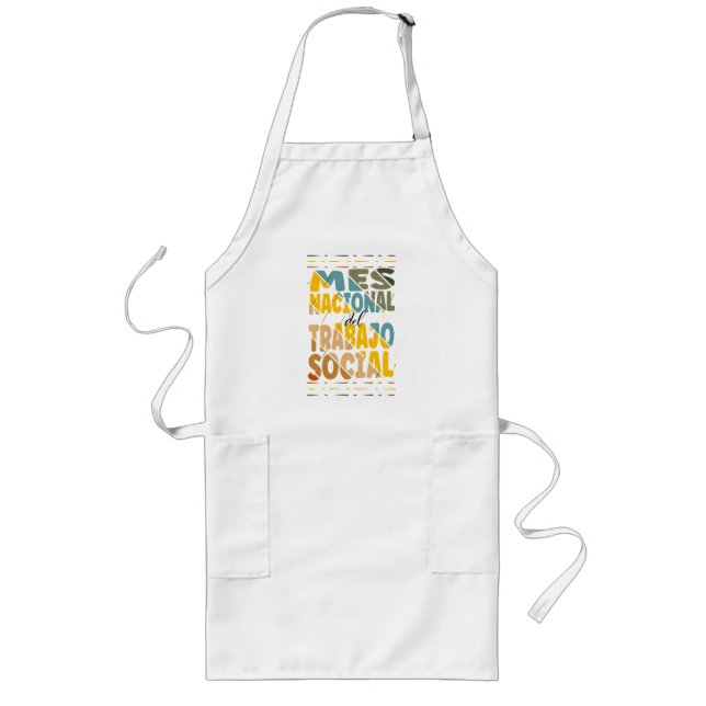 Mes Nacional del Trabajo Social Long Apron (Front)