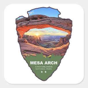 Mesa Arch Canyonlands National Park Arrowhead Square Sticker