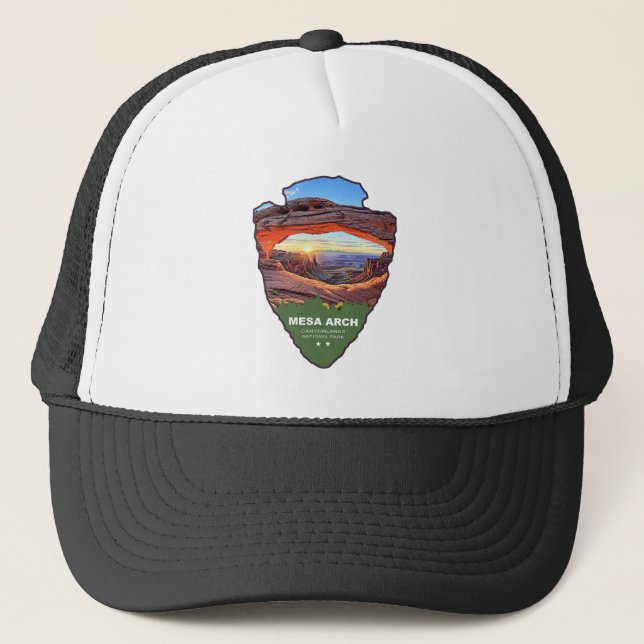 Mesa Arch Canyonlands National Park Arrowhead Trucker Hat (Front)