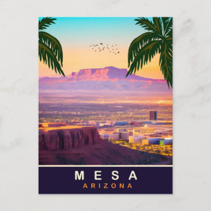 Mesa, Arizona, Aerial View on the City, Travel Postcard