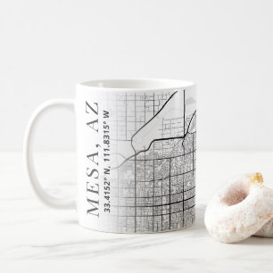 Mesa, Arizona City Map   Coffee Mug
