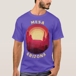 Mesa Arizona Desert Illustration Vintage Souvenir T-Shirt