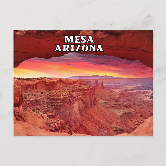 Mesa Arizona Postcard For Souvenir Travelling (Front)