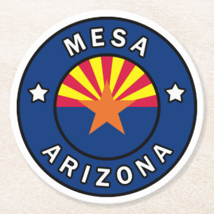 Mesa Arizona Round Paper Coaster