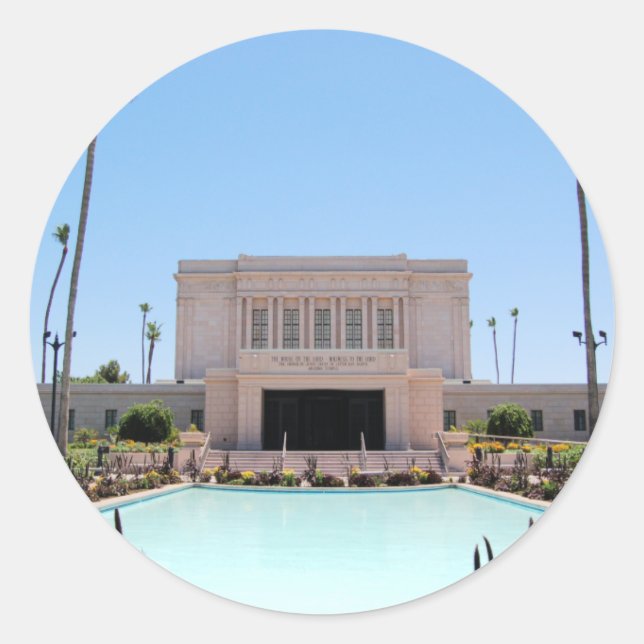 Mesa Arizona Temple Classic Round Sticker (Front)