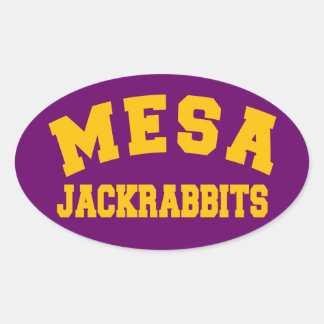 Mesa Jackrabbits Oval Sticker