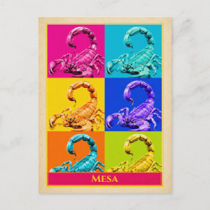 Mesa Postcard Arizona Scorpion Vintage