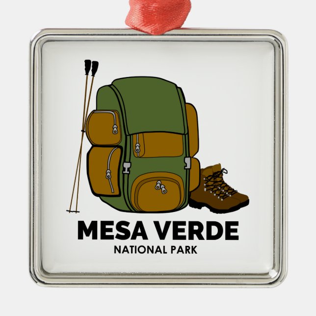 Mesa Verde National Park Backpack Metal Tree Decoration (Front)