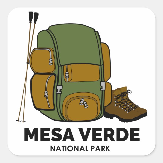 Mesa Verde National Park Backpack Square Sticker (Front)