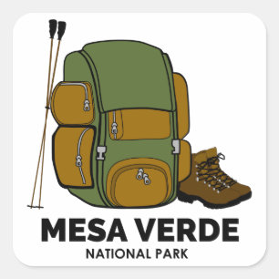 Mesa Verde National Park Backpack Square Sticker