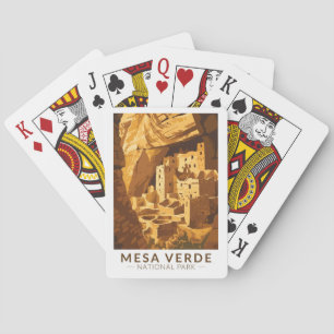 Mesa Verde National Park Cliff Palace Travel Art Playing Cards