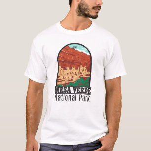 Mesa Verde National Park Colorado Colorful Vintage T-Shirt