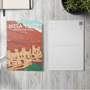 Mesa Verde National Park Colorado Colourful Vintag Postcard