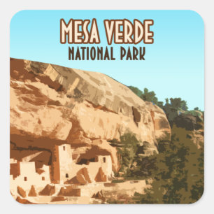Mesa Verde National Park Colorado Square Sticker